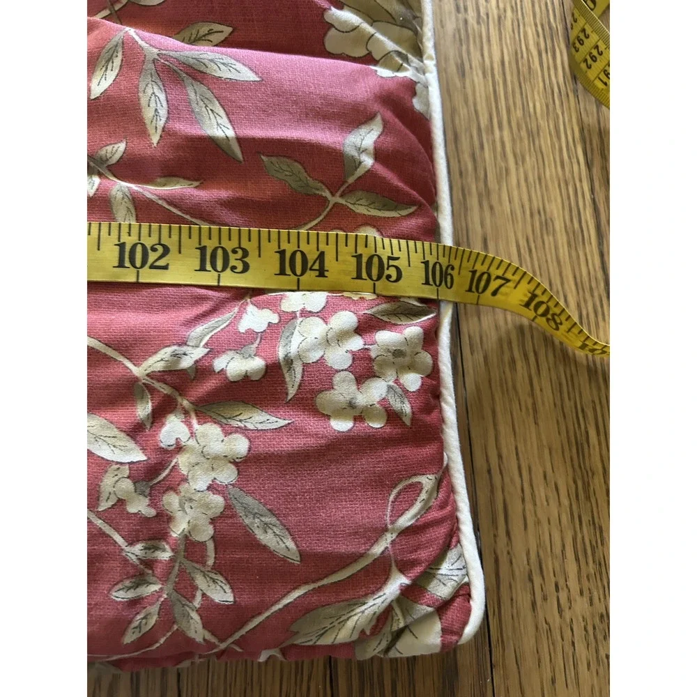 Vtg Lauren Ralph Lauren Villa Camelia Foral Comforter Size King Red Tan 106